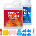 JANCHUN Crystal Clear Epoxy Resin Kit 72oz, Bubble-Free, Anti-Yellowing by JANCHUN