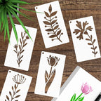 50 PCS Flower Stencils for Crafts Reusable Flower Stencils for Painting on Wood - Image 4
