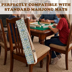 Blue Hydrangea Block Print Mahjong Mat Bag - Image 5