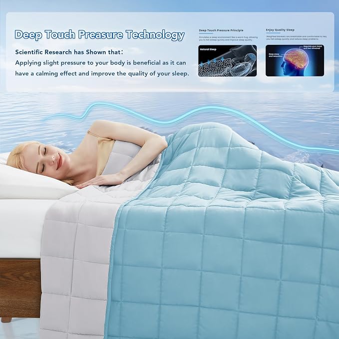 Topcee Weighted Blanket for Adults Queen Size Soft Cooling Heavy Blanket - Image 4