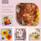 76 Pcs Orange Dried Pressed Flowers - Image 3