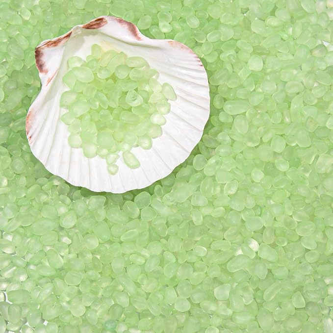 QEQEKAKA Sea Glass Stones for Crafts About 1LB Glass Pebbles Gemstones Bulk for - Image 8
