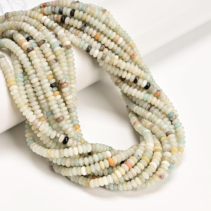 ICAI Beads Natural 2x4mm Rondelle Beads, Abacus Disk Stone Spacer Beads – Loose - Image 3