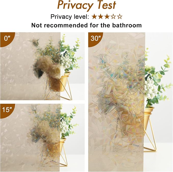 Haton Window Privacy Film, Stained Glass Rainbow Film Decorative Window Clings - Image 8