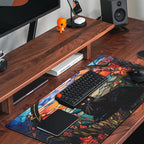 Mechanical Cattle Black Cat Desk Mat Vintage Sunset XXL Large Mouse Pad Laptop - Image 5