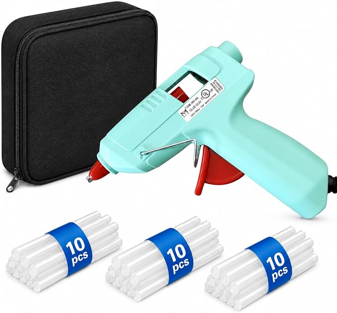 Mini Hot Glue Gun Kit with 30 Glue Sticks and Carrying Case, 15W Fast by Unknown