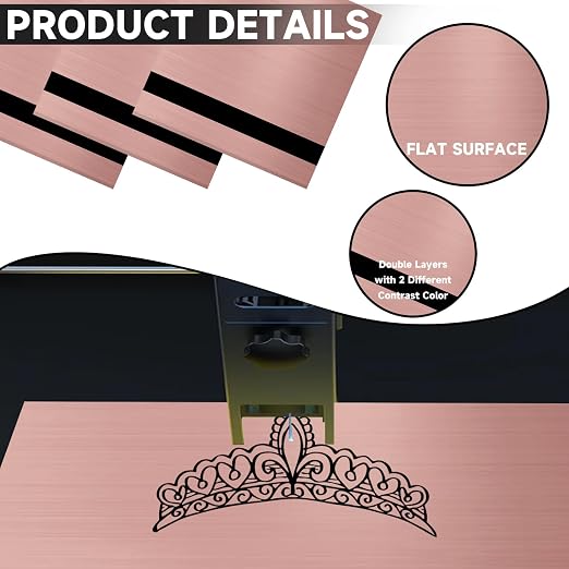 5PCS Laser Engraving Double Color ABS Plastic Sheet, Two-Tone Laserable - Image 3