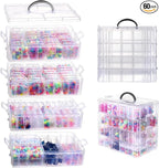VTG Bead Organizer Box, 4-Tier Stackable Storage Box by Unknown