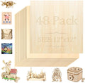 48 Pack Basswood Sheets 12"x12"x1/8" 3mm Basswood by QSJQllo