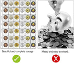 42-Pocket Coin Pages for Collectors, Standard 9-Hole Coin Collection Pages fit - Image 6