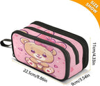 Cute Bear Pencil Case Box Boys Girls Large Pencil Pouch - Image 4