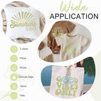 Tintnut Pear Green Heat Transfer Vinyl, 10inx6ft Iron on Vinyl | Neutral boho - Image 4