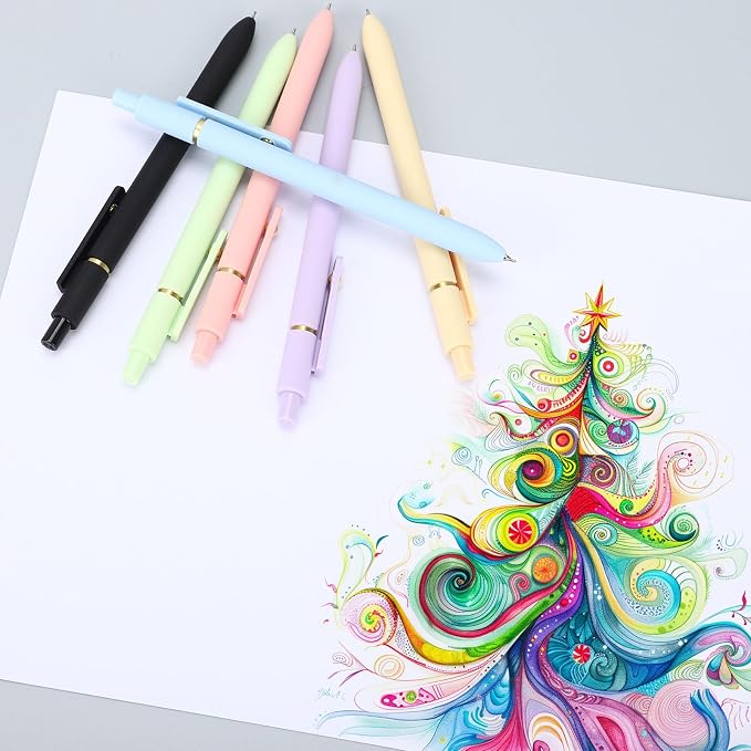 Ddaowanx Colorful Gel Pens, 0.5mm Fine Point Retractable, Cute Pens - Image 7