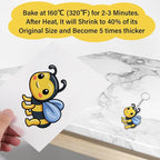 161 Pcs Shrink Paper Keychain Kit, 30 Shrink Plastic Sheets - Image 4