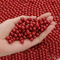 DUQGUHO Red Pearl Beads for Crafts 8mm Plastic Pearl Beads by DUQGUHO