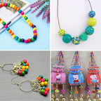 100Pcs Large Hole Wood Beads, BetterJonny Assorted Color Wooden Beads Hair - Image 4