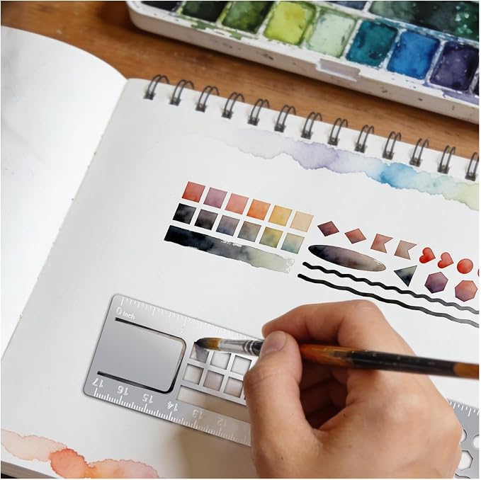 Metal Bookmark Ruler for Journals, Habit Tracker, Drawing Measuring Tools - Image 2