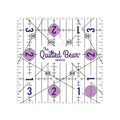 The Quilted Bear Square Quilting Ruler, Transparent Acrylic, 3.5" x 3.5" | by TheQuiltedBearsProducts