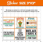 MAIANEY Accountant Stickers Accounting Spreadsheet Gift Funny Accounting - Image 4
