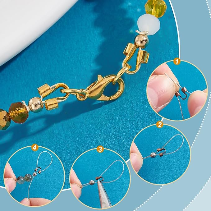 PH PandaHall 240 pcs 6 Colors Brass Wire Guard Guardians Wire Protectors U - Image 4