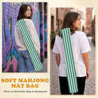 Green Striped Mahjong Mat Bag - Image 7