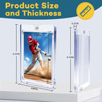ZENOWICK 60ct Magnetic Card Holders, 35pt One Touch Card Holder, U-V Protection - Image 2
