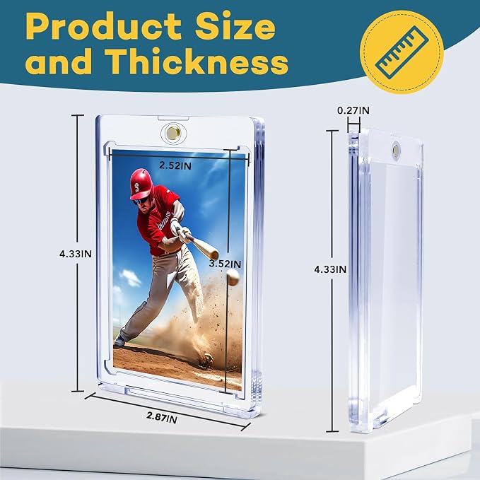 100ct Magnetic Card Holders, Magnetic 35pt One Touch Card Holders, U-V - Image 2