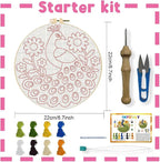 INFUNLY Peacock Flower Punch Needle Kit - Image 2