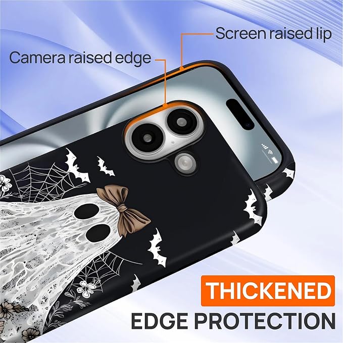 Case for iPhone 16 Plus, Scratch Resistant Hybrid Double Layer Hard Shell，Lace - Image 5