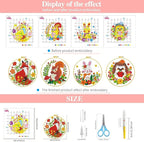 Zhenqing 4 Pack Woodland Animal Stamped Cross Stitch Kit, 11CT Printed Fox - Image 5