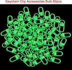 Keychain Clasp Keychain Clip Accessories Bulk 60pcs Colorful Lobster Claw Clasps - Image 2
