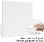 PHOENIX Square Painting Canvas Panels 12x12 Inch, 12 Value Pack - 8 Oz Triple - Image 4