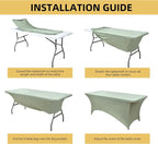 118 2-Pack 4ft Spandex Table Covers - Image 5
