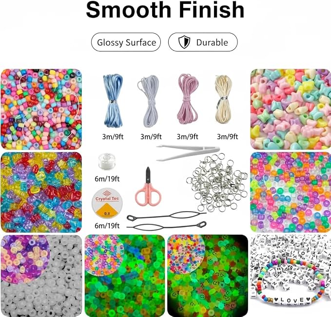 HardyGuo Boxed Pony Beads Letter Beads Rainbow Kandi Beads - Image 3