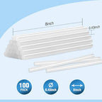 WORKPRO Full Size Hot Glue Sticks, 0.43x8 Inches, Compatible - Image 2