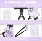 YOCTOSUN Magnifying Glass with Light, Rechargeable Headband Magnifier with 6 - Image 4