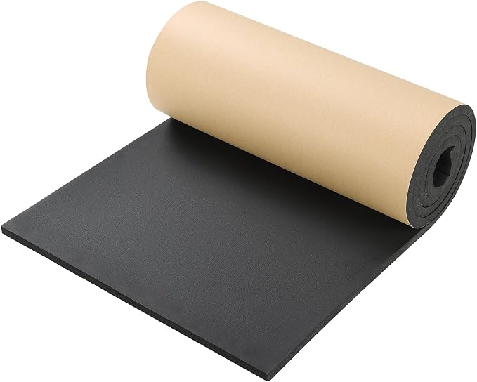 NATGAI Sponge Neoprene with Adhesive Foam Rubber Sheet 1/2” Thick X 16” Wide X by NATGAI