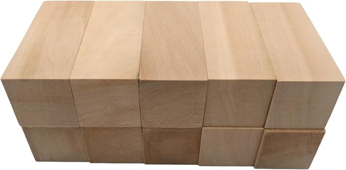 10PCS Basswood Carving Blocks, Whittling Wood Carving Kit, Unfinished Wooden - Image 3