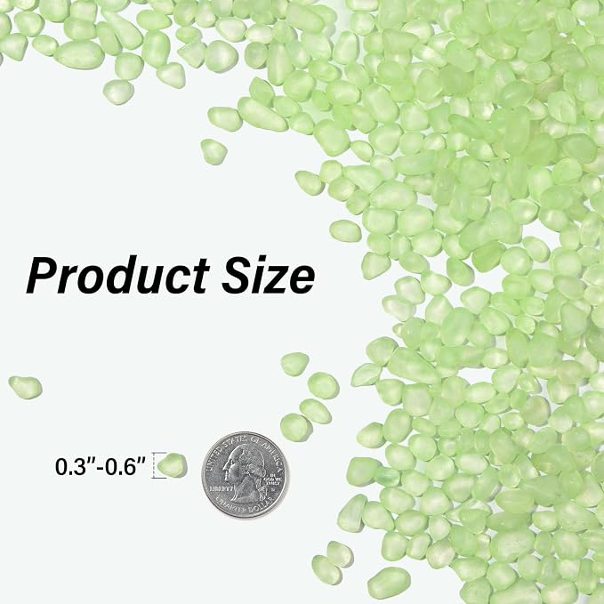 QEQEKAKA Sea Glass Stones for Crafts About 1LB Glass Pebbles Gemstones Bulk for - Image 4