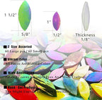 120 Pcs Iridescent White Floral Mosaic Tiles, Hand Cut Stained Glass Petals - Image 5
