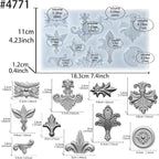 Baroque Medallion Mold for Polyclay Air Dry Clay Plaster - Image 2