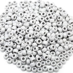 Gxueshan 1000 Pcs Acrylic Pony Beads 6x9mm Gray Bulk Plastic Beads - Image 4