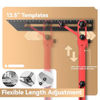 Stair Tread Jig, Modular 18"-72" Length, Precision Angle Transfer, Locking - Image 3