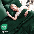 CozyLux King Size Comforter Set Emerald Green, 7 Pieces Bed in a Bag, All - Image 3