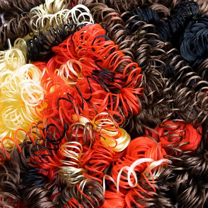 Hygloss 4 oz Curly Doll Hair for Crafts Assorted- Premium Synthetic Hair for - Image 6