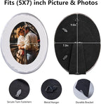 5x7 Ornate Oval Picture Frame, Hand-Crafted Resin Frame - Image 5