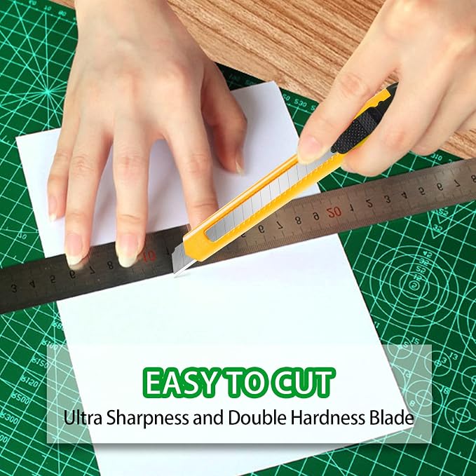4 Pack Box Cutter, 9mm Snap-off Utility Knife, Box Cutter Retractable - Image 2