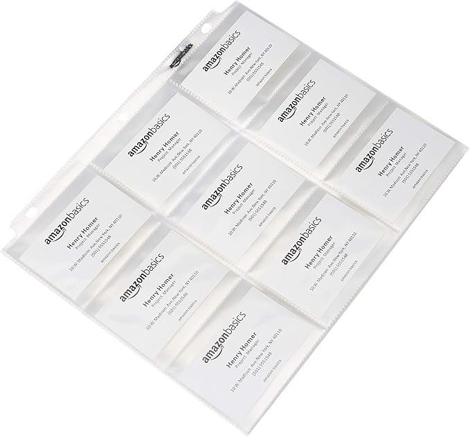 Amazon Basics 9-Sleeve Trading Card Protectors Binder Sheet - Image 2