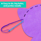 KRAFUN Beginner Sewing Kit, Sew Kitten & Mouse, Pre-Cut Felt, Kids Ages 5+ | - Image 4