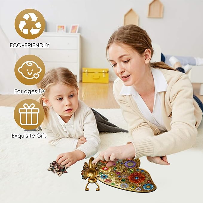 Mocfesk Wooden Puzzles for Adults, 496 Pieces | Unique Shaped Jigsaw Puzzles - Image 2